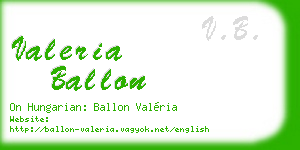 valeria ballon business card