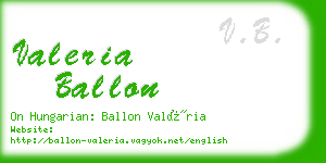 valeria ballon business card